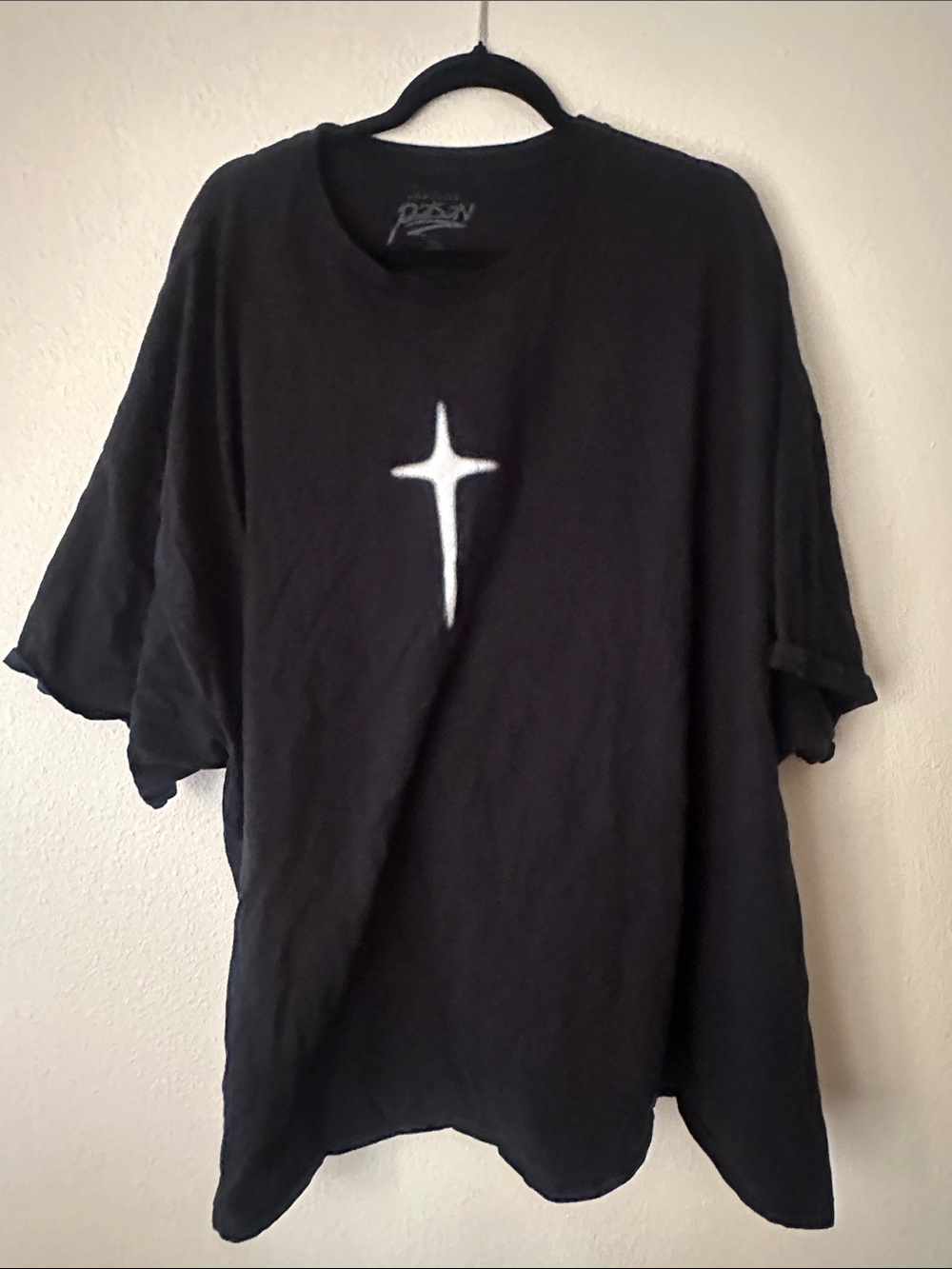 Black Graphic Cross Tee - Unbranded